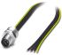 Phoenix Contact Straight Male 4 way M12 to Unterminated Sensor Actuator Cable, 5m