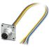 Phoenix Contact Straight Male M12 to Free End Sensor Actuator Cable, 5m