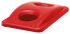 Rubbermaid Commercial Products 519mm Red Plastic Bin Lid for Slim Jim Container, 70mm
