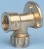 RS PRO Brass Pipe Fitting, 90° Compression Wall Plate Elbow Adapter, Female 1/2in to Female 15mm