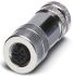 Phoenix Contact SACC-M12FS-5CON-PG 7-SH Cable Mount Connector, 5 Contacts, M12 Connector, Socket
