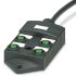 Phoenix Contact SACB Series Sensor Box, M12, 5m cable, 4 way, 4 port