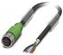Phoenix Contact Female 5 way M12 to Unterminated Sensor Actuator Cable, 5m