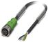 Phoenix Contact Straight Female 5 way M12 to Unterminated Sensor Actuator Cable, 10m