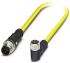 Phoenix Contact Right Angle Female 4 way M8 to Straight Male 4 way M12 Sensor Actuator Cable, 500mm