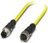 Phoenix Contact SAC-4P-MS/ 0.5-542/ FS SCO BK Straight Female M12 to Straight Male M12 Sensor Actuator Cable, 4 Core,