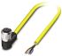 Phoenix Contact Right Angle Female 4 way M12 to Unterminated Sensor Actuator Cable, 5m