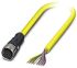 Phoenix Contact SAC-8P- 2.0-542/ FS SCO BK Straight Female M12 to Unterminated Sensor Actuator Cable, 8 Core, PVC, 2m