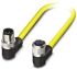 Phoenix Contact SAC-5P-MR/ 0.5-542/ FR SCO BK Right Angle Female M12 to Right Angle Male M12 Sensor Actuator Cable, 5