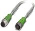 Phoenix Contact Straight Male 4 way M12 to Straight Female 4 way M12 Sensor Actuator Cable, 600mm