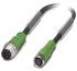 Phoenix Contact SAC-3P-M12MS/1.5-PUR/M 8FS Straight Female M8 to Straight Male M12 Sensor Actuator Cable, 3 Core, PUR,