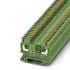 Phoenix Contact PT 2.5 GN Series Green Feed Through Terminal Block, 2.5mm², Single-Level, Push In Termination
