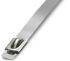Phoenix Contact Metallic Stainless Steel Roller Ball Cable Tie, 259mm x 4.6 mm