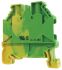 Wieland WT 4 PE Series Green, Yellow Earth Terminal Block, Single-Level, Screw Termination, ATEX