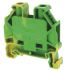 Blok uziemiający Wieland poziomy: Pojedynczy 20 → 6 AWG Zielony, żółty raster: 10mm WT 10 PE 1 kV