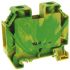 Wieland WT 16 PE Series Green, Yellow Earth Terminal Block, Single-Level, Screw Termination, ATEX