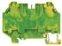 Wieland WT 4 D2/2 PE Series Green, Yellow Earth Terminal Block, Single-Level, Screw Termination, ATEX