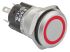 EAO 82 Series Illuminated Momentary Push Button Switch, Panel Mount, SPDT, 16mm Cutout, Red LED, 12V, IP65, IP67