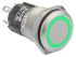 EAO 82 Series Illuminated Momentary Push Button Switch, Panel Mount, SPDT, 16mm Cutout, Green LED, 240V, IP65, IP67