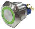 RS PRO Illuminated Push Button Switch, Latching, Panel Mount, 22mm Cutout, SPDT, Green LED, 250V ac, IP65, IP67