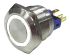 RS PRO Illuminated Push Button Switch, Latching, Panel Mount, 16mm Cutout, SPDT, White LED, 250V ac, IP65, IP67