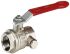RS PRO Nickel Plated Brass Full Bore, 2 Way, Ball Valve, BSP 38.1mm, 16bar Operating Pressure