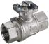 RS PRO Nickel Plated Brass Full Bore, 2 Way, Ball Valve, BSP 38.1mm, 40bar Operating Pressure