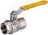 RS PRO Nickel Plated Brass Full Bore, 2 Way, Ball Valve, BSPT 1 1/4in, 40bar Operating Pressure
