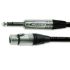 Van Damme XLR-Kabel 6,35-mm-Stereobuchse 3-polig, XLR 3m Schwarz