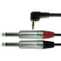 Van Damme 3m Male Stereo Mini Jack to Male Mono Jack x 2 Aux Cable