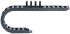 Igus 阻燃拖链线槽, 119 mm宽x35mm深x1m长, 软槽型, 黑色, 2500.10.055.0