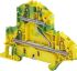 Entrelec ZK2.5 Series Green, Yellow Standard Din Rail Terminal, 2.5mm², Double-Level, Spring Clamp Termination