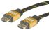 Cable HDMI Negro/Oro Roline, con. A: HDMI Ethernet Macho, con. B: HDMI Ethernet Macho, long. 20m