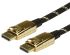 Cable DisplayPort negro/oro Roline, con. A: DisplayPort macho, con. B: DisplayPort macho, long. 3m