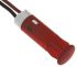 APEM Red Flashing LED Panel Mount Indicator, 12V dc, 6mm Mounting Hole Size, Lead Wires Termination