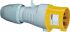 Legrand, P17 Tempra Pro IP44 Yellow Cable Mount 2P+E Industrial Power Plug, Rated At 16A, 110 V