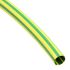 Tubo termorretráctil Alpha Wire de Poliolefina Verde, amarillo, contracción 2:1, Ø 6.3mm, long. 76m