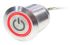 RS PRO Capacitive Switch Latching NC,Illuminated, Green, Red, IP68 Brass