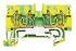 Weidmuller Z Series Green, Yellow PE Terminal, 0.5 → 4mm², Single-Level, Clamp Termination