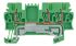 Weidmuller Z Series Green, Yellow PE Terminal, 1.5mm², Single-Level, Clamp Termination