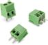 Regletas de terminales PCB Hembra de 2 vías, Recta, paso: 3.5mm, 10A, de color Verde, montaje Orificio Pasante,