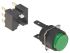 Omron A16 Green Non-Illuminated Push Button, 16mm Cutout, Momentary Actuation, DPDT-2CO, Round Style