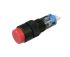 Idec Single Pole Double Throw (SPDT) Momentary Red LED Push Button Switch, IP40, 10 (Dia.)mm, Panel Mount