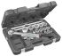 Facom 17-Piece Metric 3/4 in Standard Socket Set with Ratchet, 6 point
