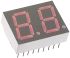 HDSP-521E Broadcom 2 Digit 7-Segment LED Display, CA Red 7.69 mcd RH DP 14.2mm