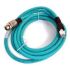 Turck Female M12 to Male RJ45 Ethernet Cable, Teal TPE Sheath, 3m