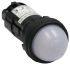 Indicador LED Idec, Blanco, lente enrasada, marco Negro, Ø montaje 24.1 x 22.3mm, 11mA
