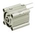 SMC Pneumatic Compact Cylinder - 20mm Bore, 20mm Stroke, CQ2K Series, Double Acting