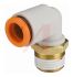 SMC KQ2 Series Elbow Threaded Adaptor, NPT 1/8 Male, Threaded Connection Style