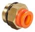 SMC KQ2 Series Straight Threaded Adaptor, Uni 1/4 Male to Push In 1/4 in, Threaded-to-Tube Connection Style